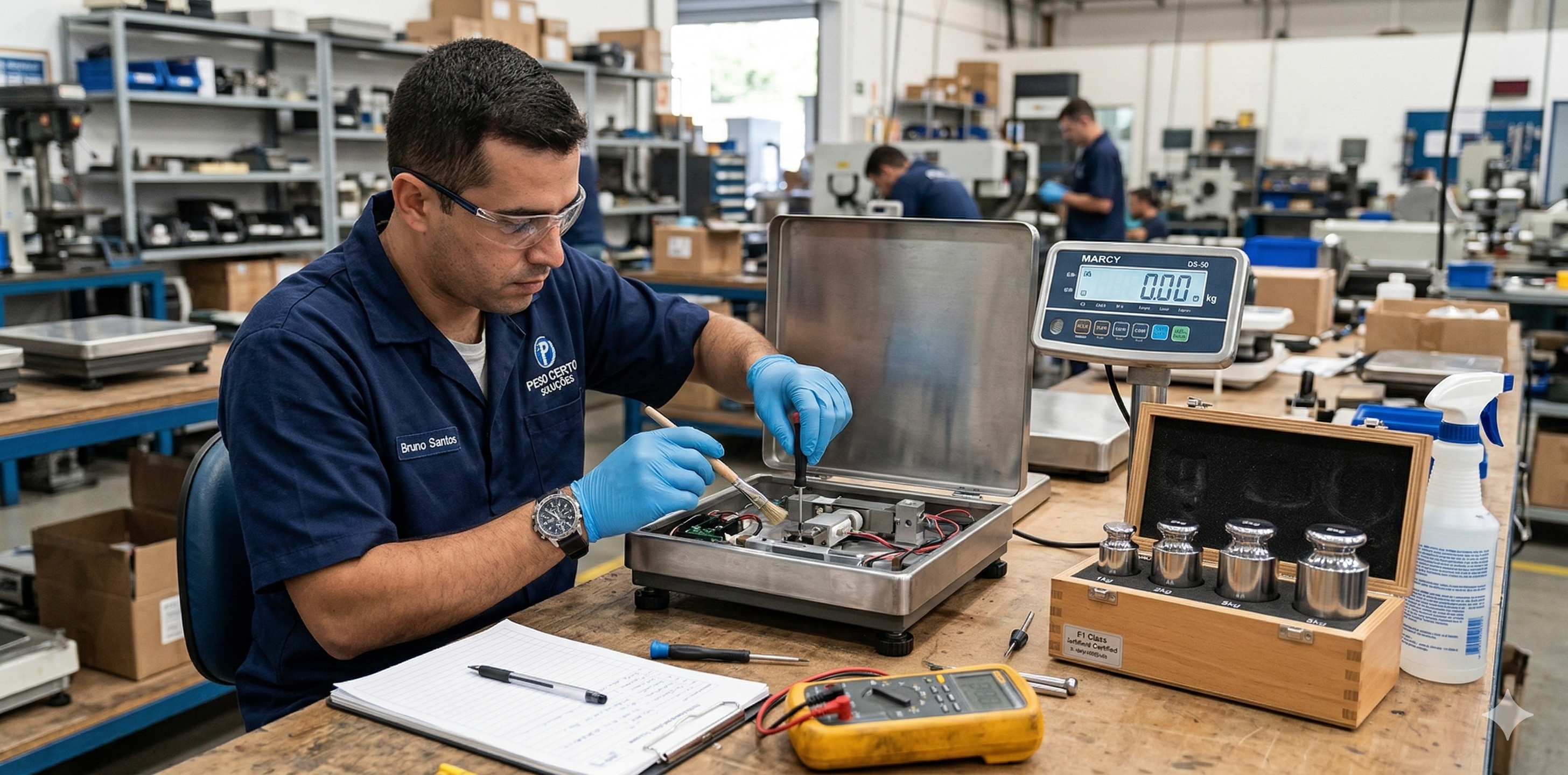 Manutenção preventiva de balança industrial